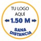 Floor graphic sana distancia logo