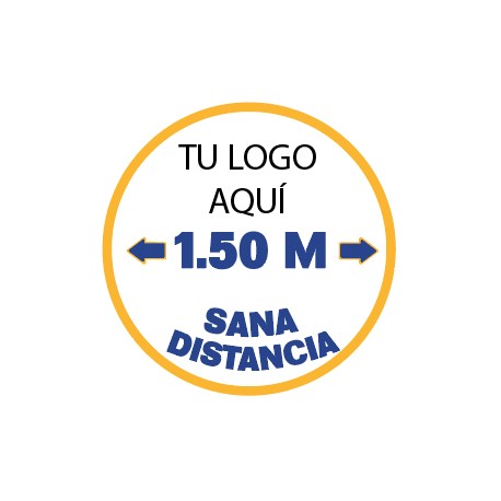 Floor graphic sana distancia logo